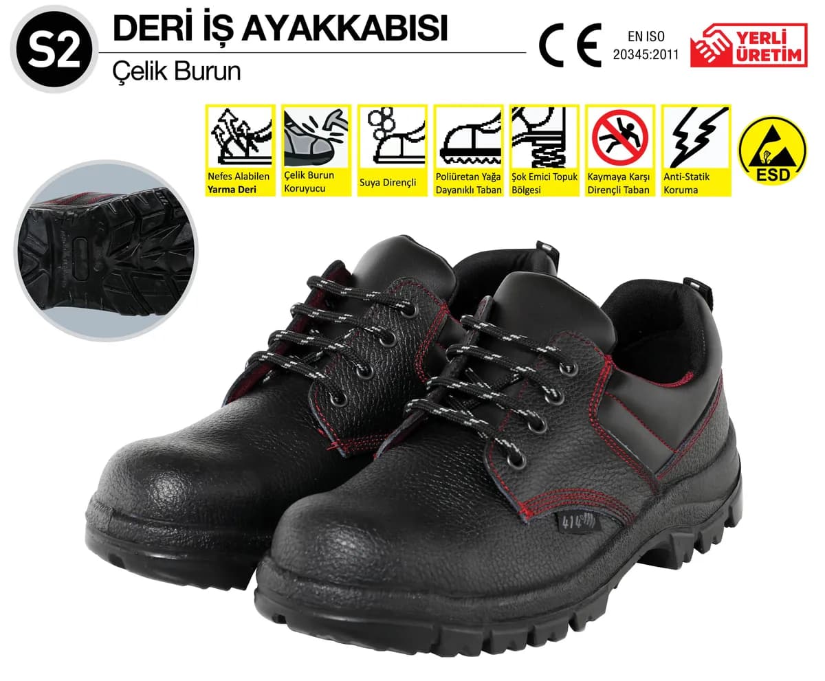 414 TB41207 S2 Deri İş Ayakkabısı No:43