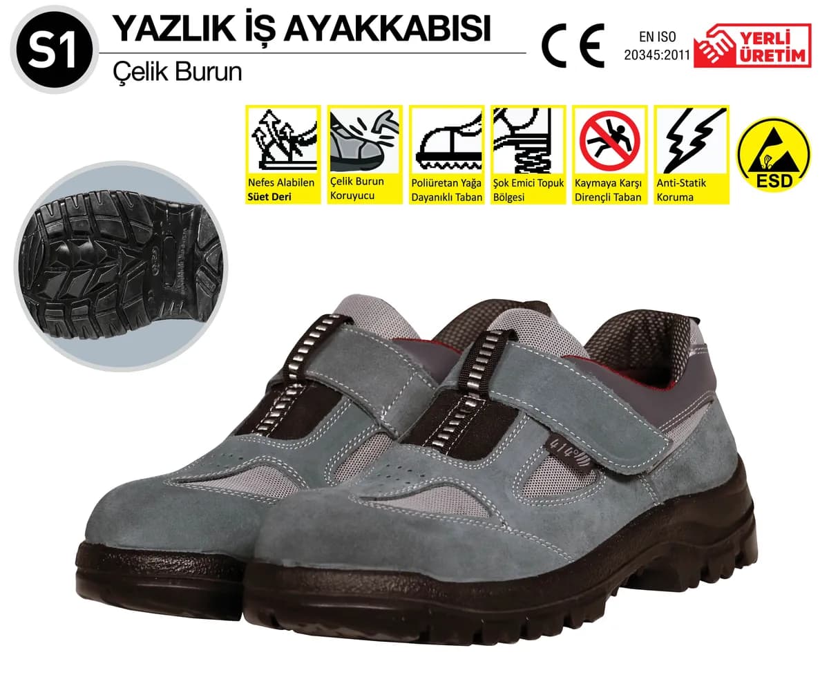 414 TB41227 S1 Yazlık İş Ayakkabısı No:43
