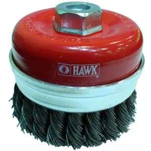 Hawk HA10119 Gri Burma Telli M14 Vidalı Çanak Fırça 65 mm