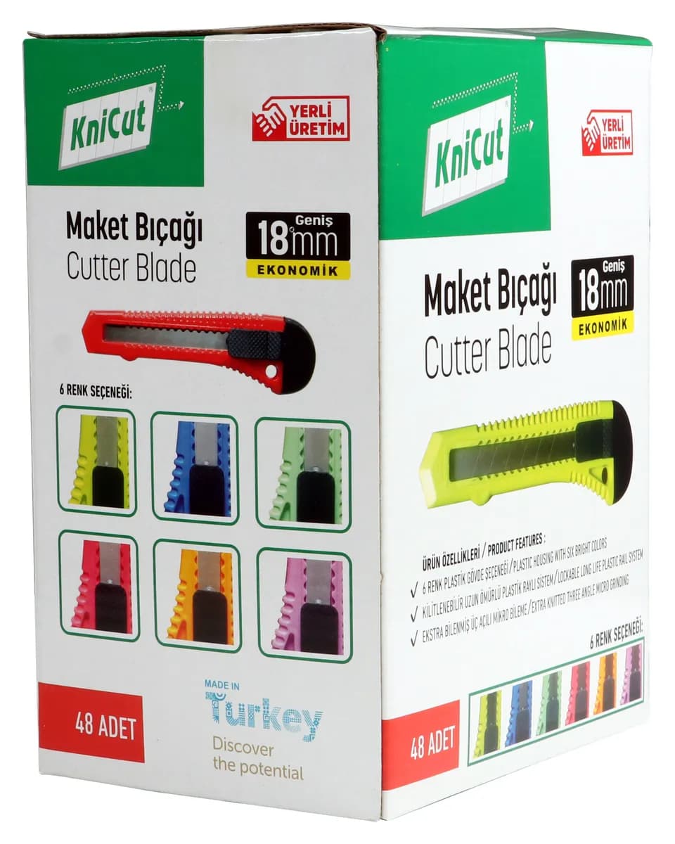 Knicut MB52109 Geniş Maket Bıçağı 18 mm thumbnail 3
