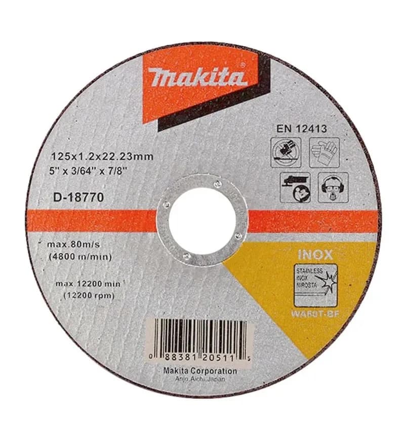 Makita D-18770 İnox Kesme Taşı  -  Düz 125x1.2 mm
