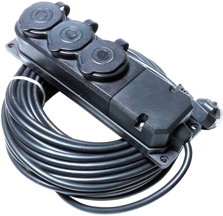Topart TA01558 3 Lü Grup Prizli Uzatma Kablosu 20 mt