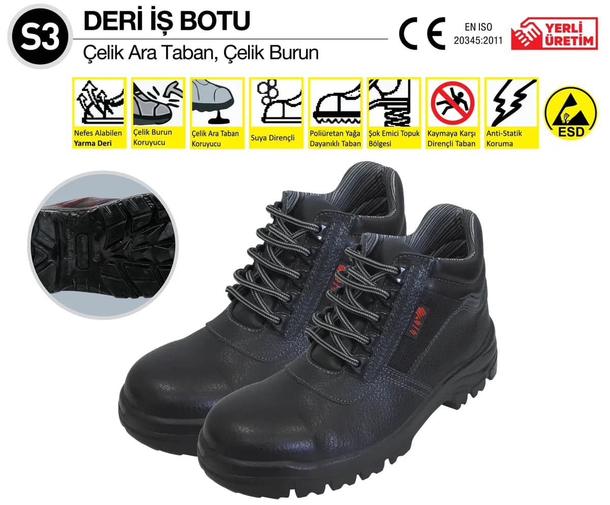 414 TB41254 S3 Deri İş Botu No:43